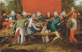 Le repas de noce par Bruegel Le Jeune